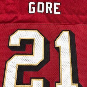 VTG Reebok, NFL #21 Frank Gore Mens Jersey San Francisco 49ers Football Size L